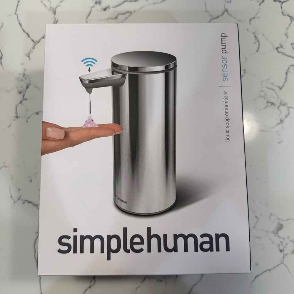New SimpleHuman Liquid Soap Sensor Automatic Pump Stainless Steel Simple Human